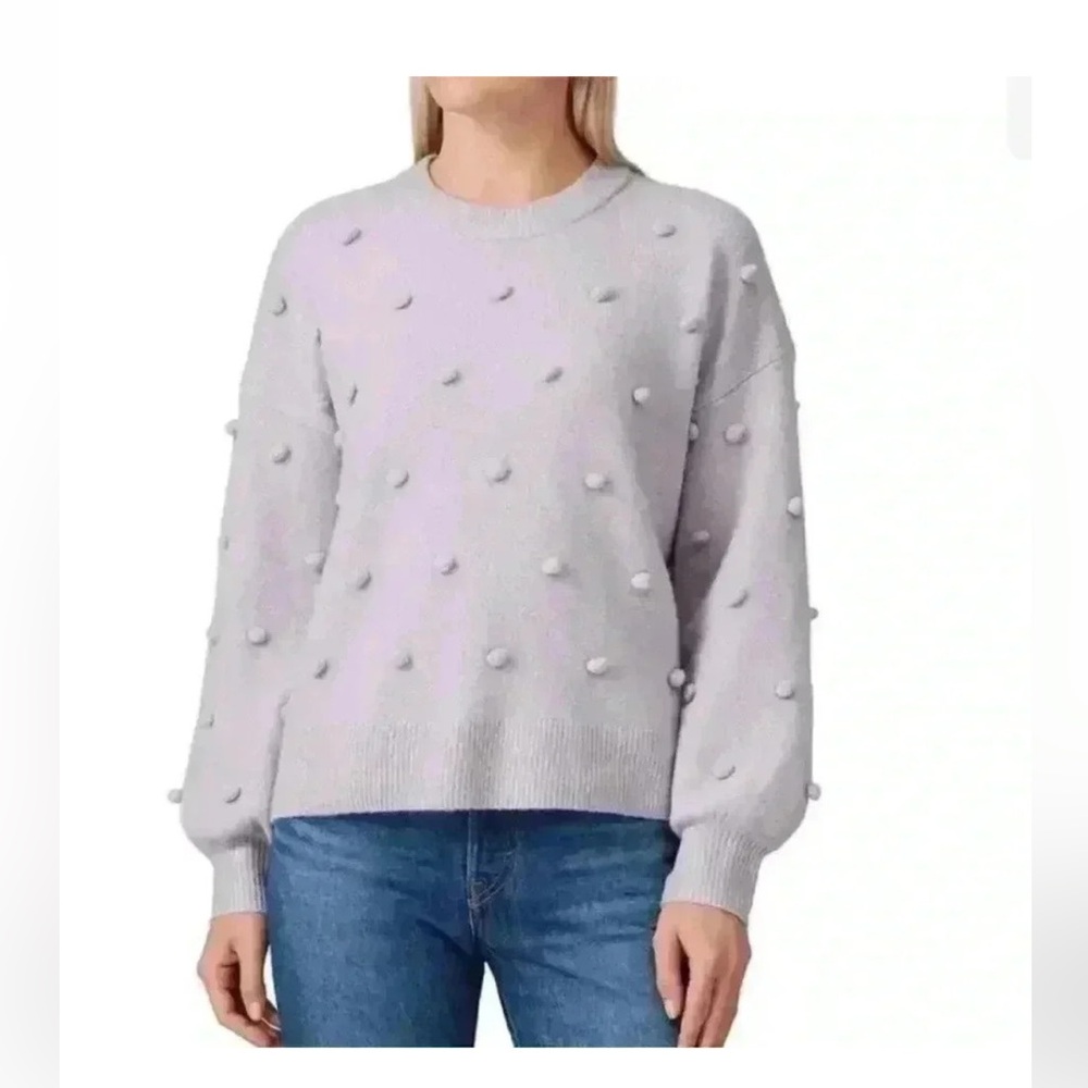 Madewell Lavender Brockton Bobble Sweater in Coziest Yarn